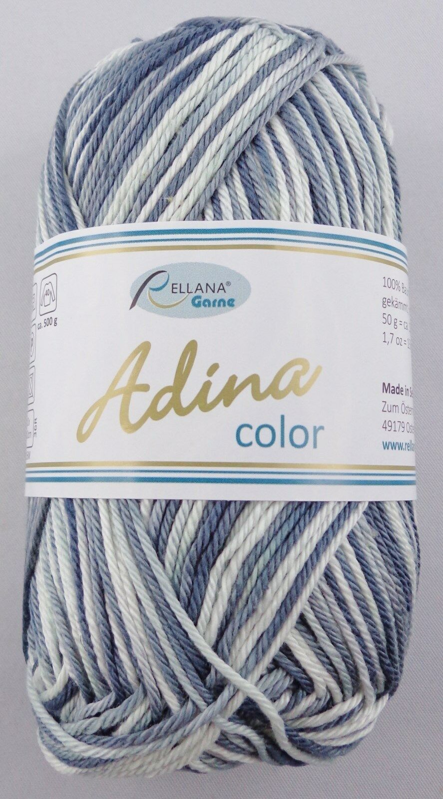 Rellana Adina Color, 50g Basicgarn Baumwolle