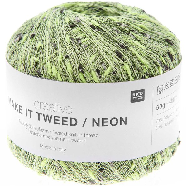 Rico Creative Rainbow oder Tweed in multicolor & neon, 50g Beilaufgarn