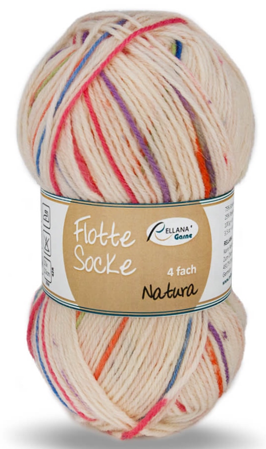 Flotte Socke Natura, 100g Sockenwolle 4-fach