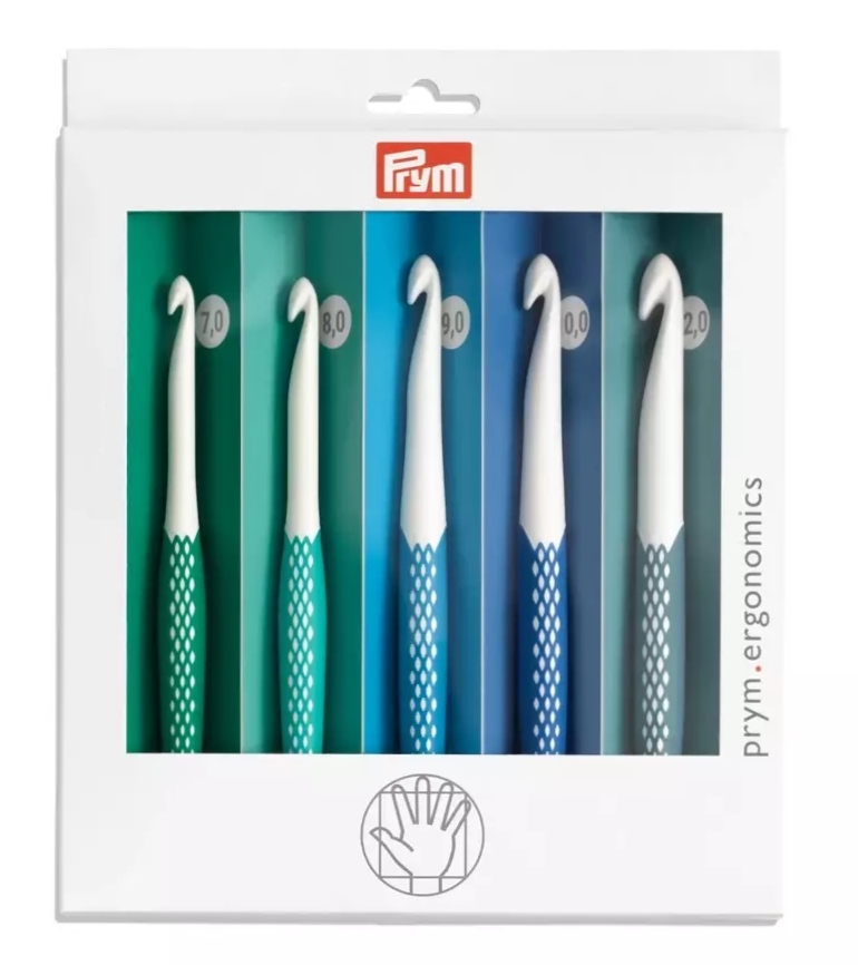 Prym Ergonomics Wollhäkelnadel-Set Stärke 7,0 - 12,0