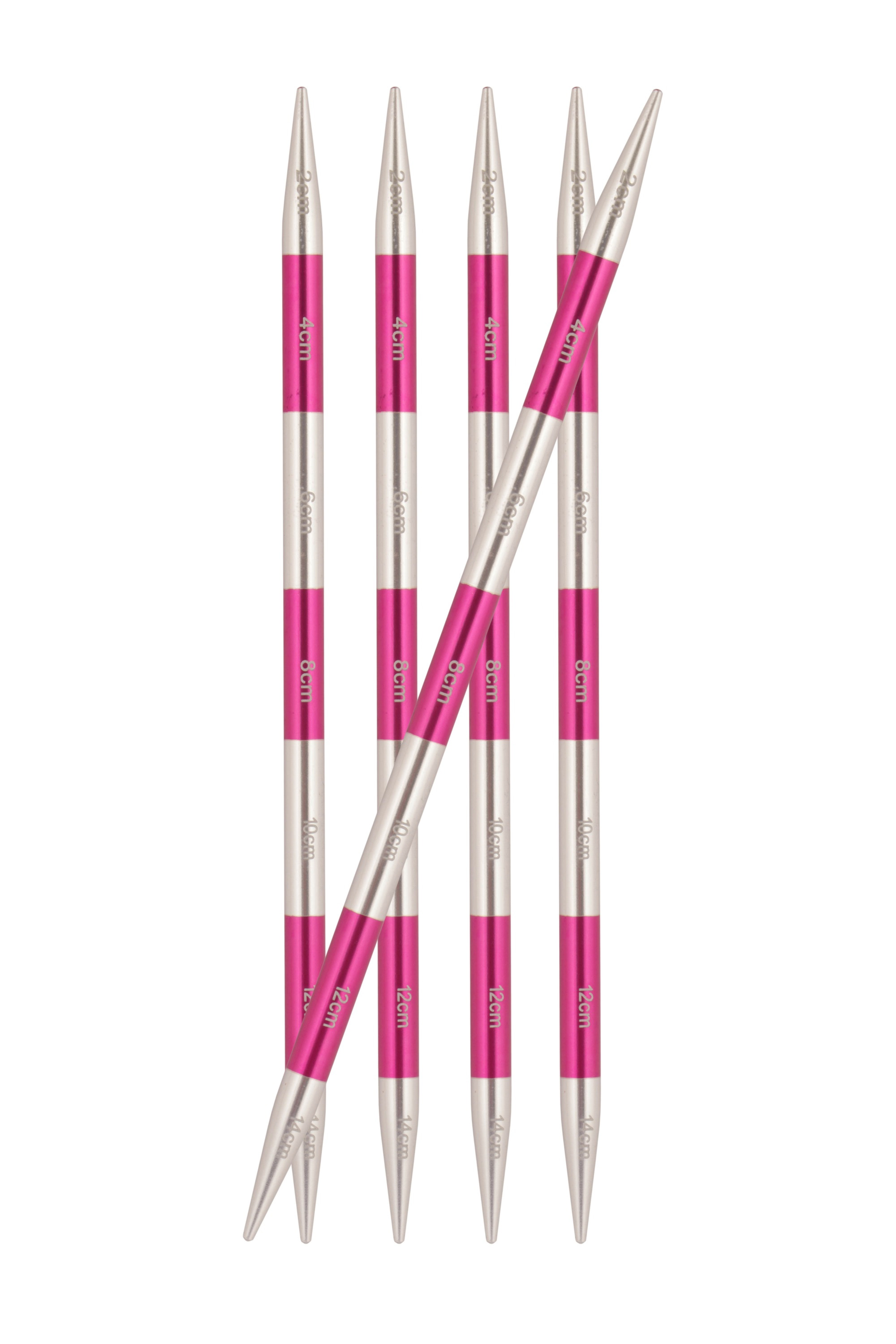 Knit Pro Smartstix Nadelspiel Länge 14cm, Farbe pink, in verschiedenen Stärken