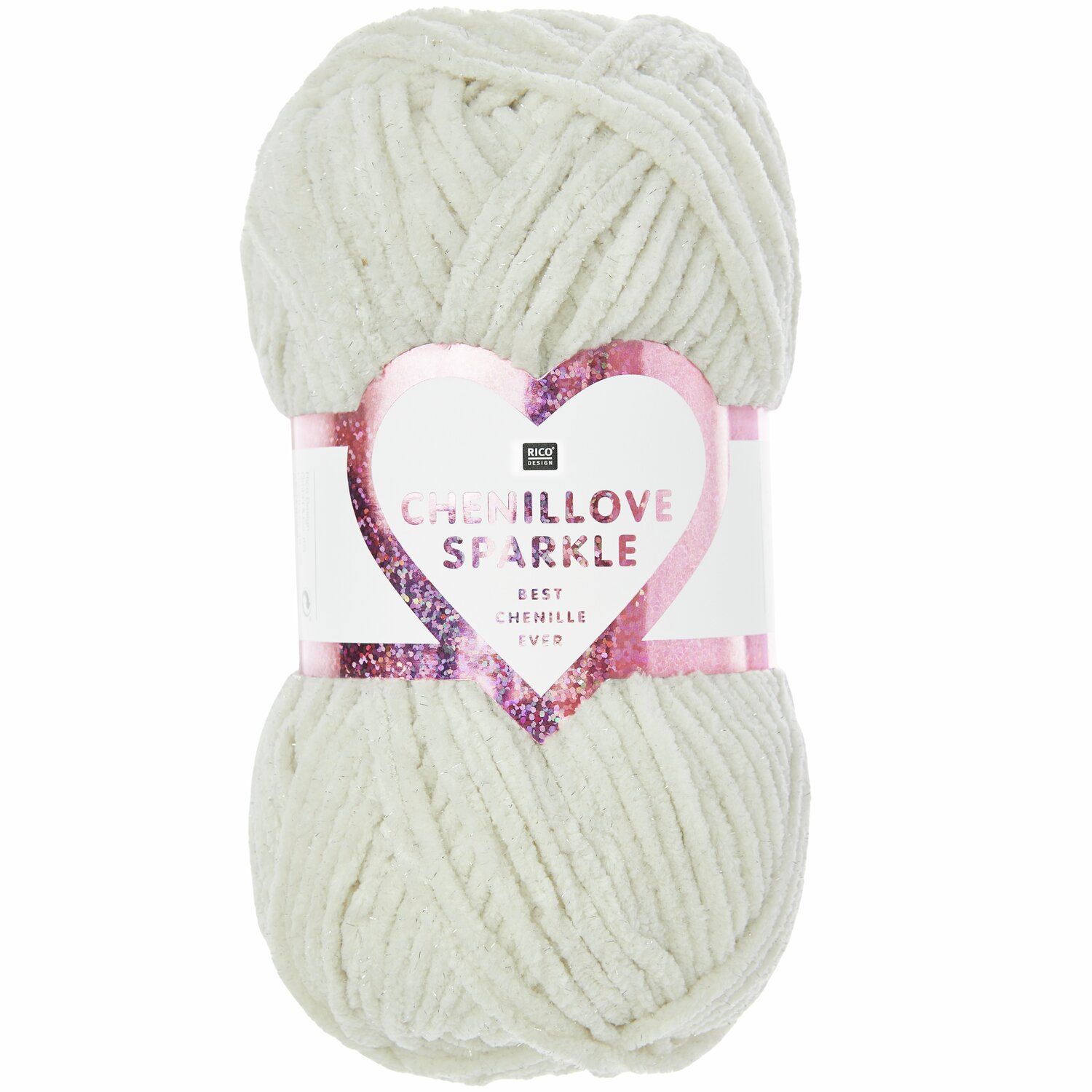 Rico Creative Chenillove, 100g Chenillegarn mit Glitzer