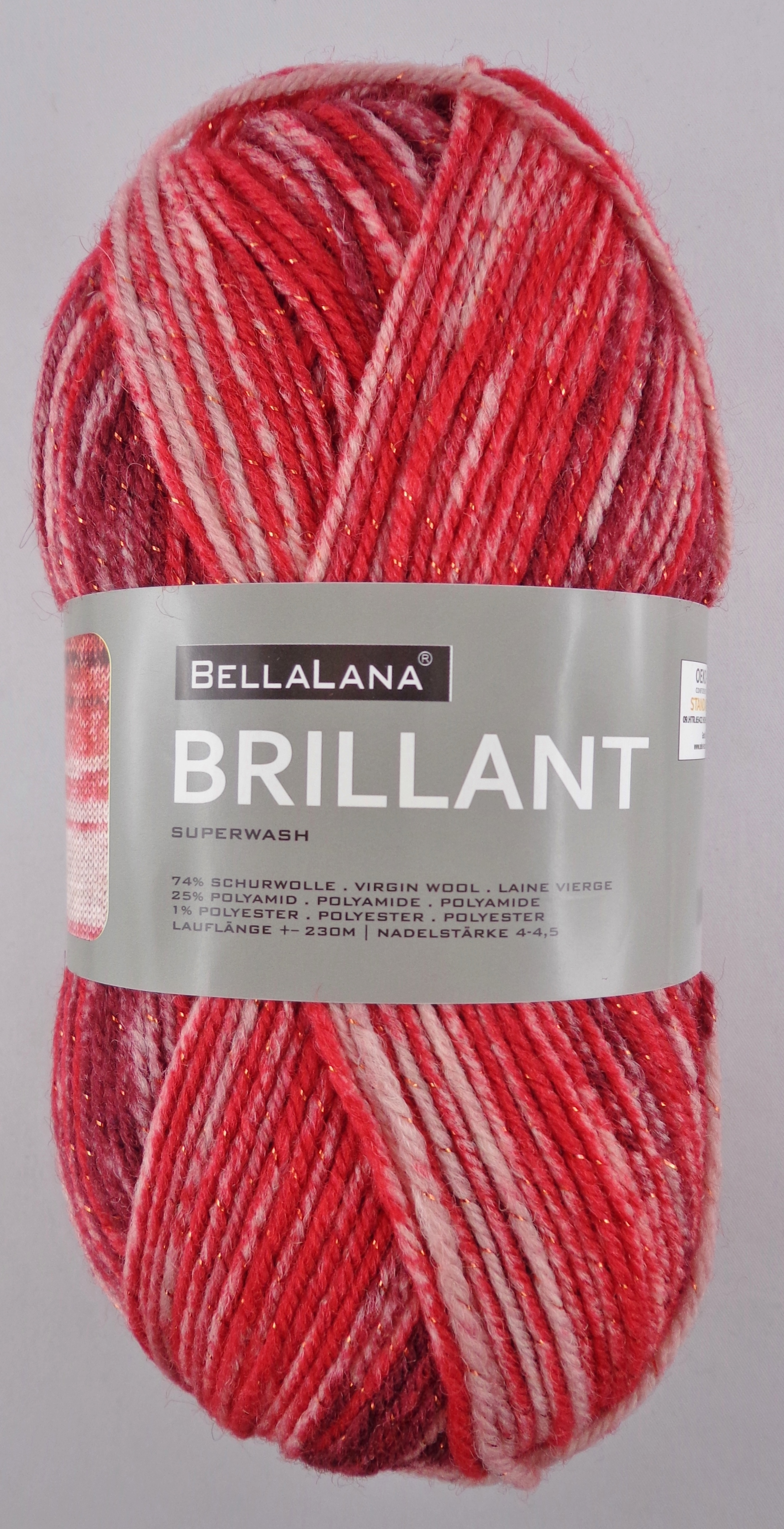 BellaLana Brillant, 100g Sockenwolle mit Glitzer