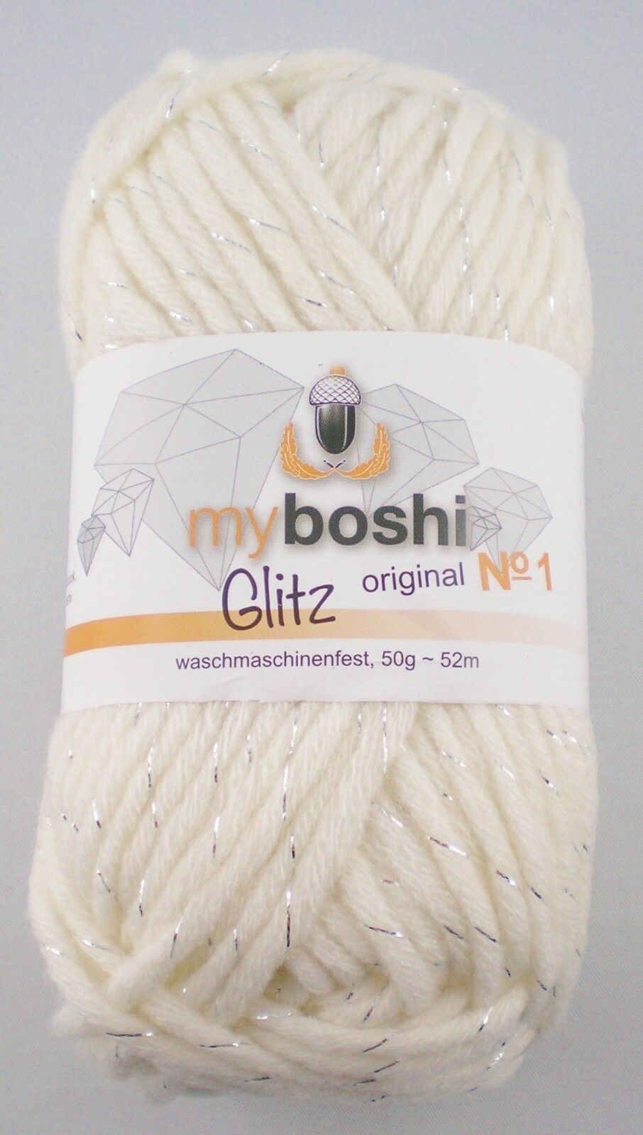 50g My Boshi Original No. 1 Glitz, 50g-Knäuel mit Glitzereffekt