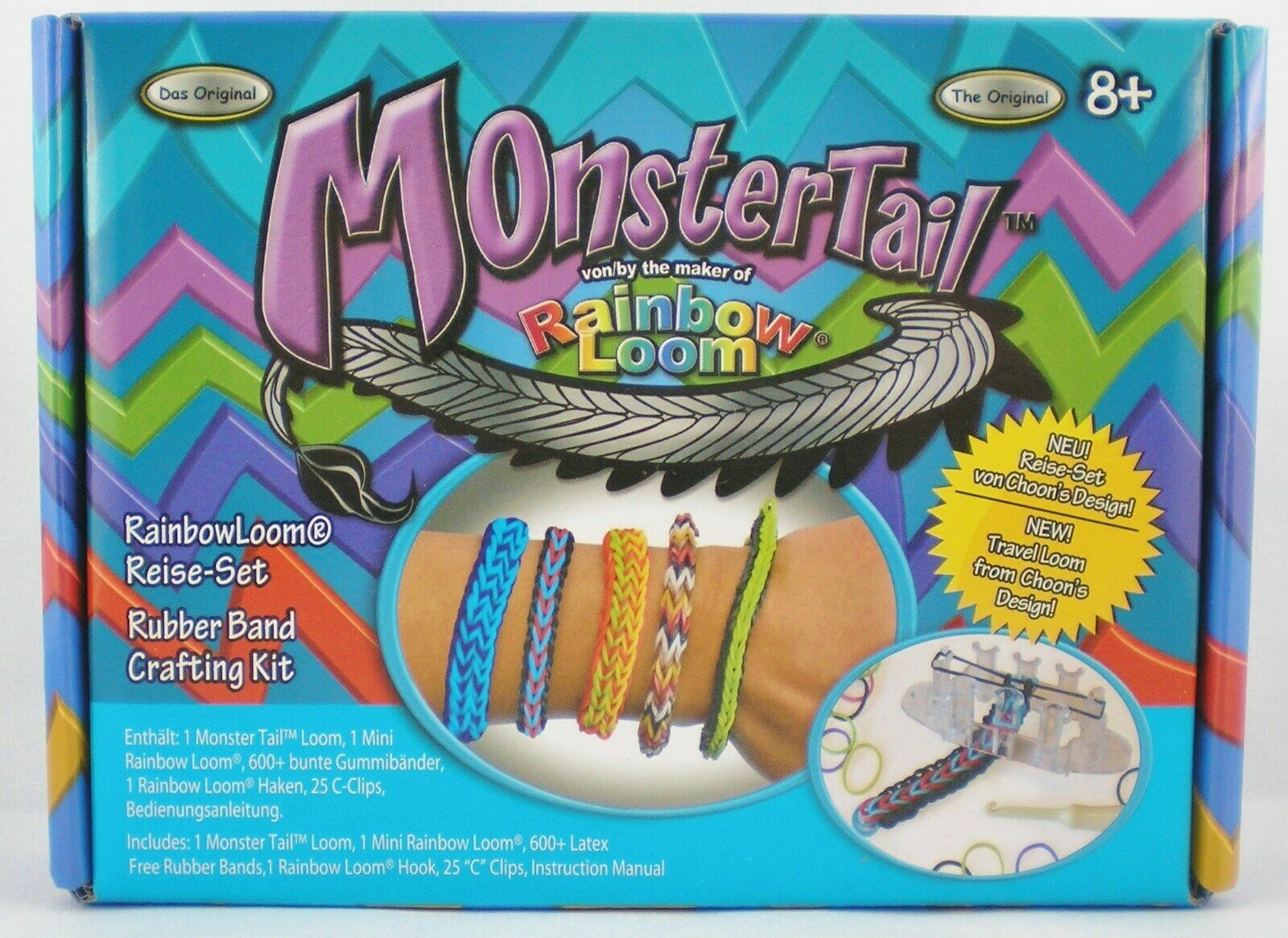 Original Rainbow Loom Starter Set, Reise-Set, Monster Tail, Party Set Finger Loom