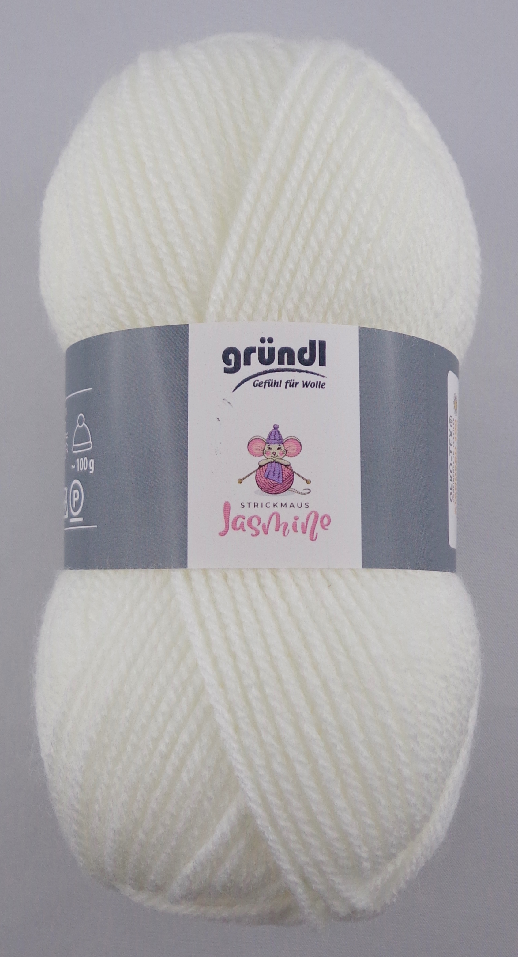 Gründl Strickmaus Jasmine, 50g Basicgarn