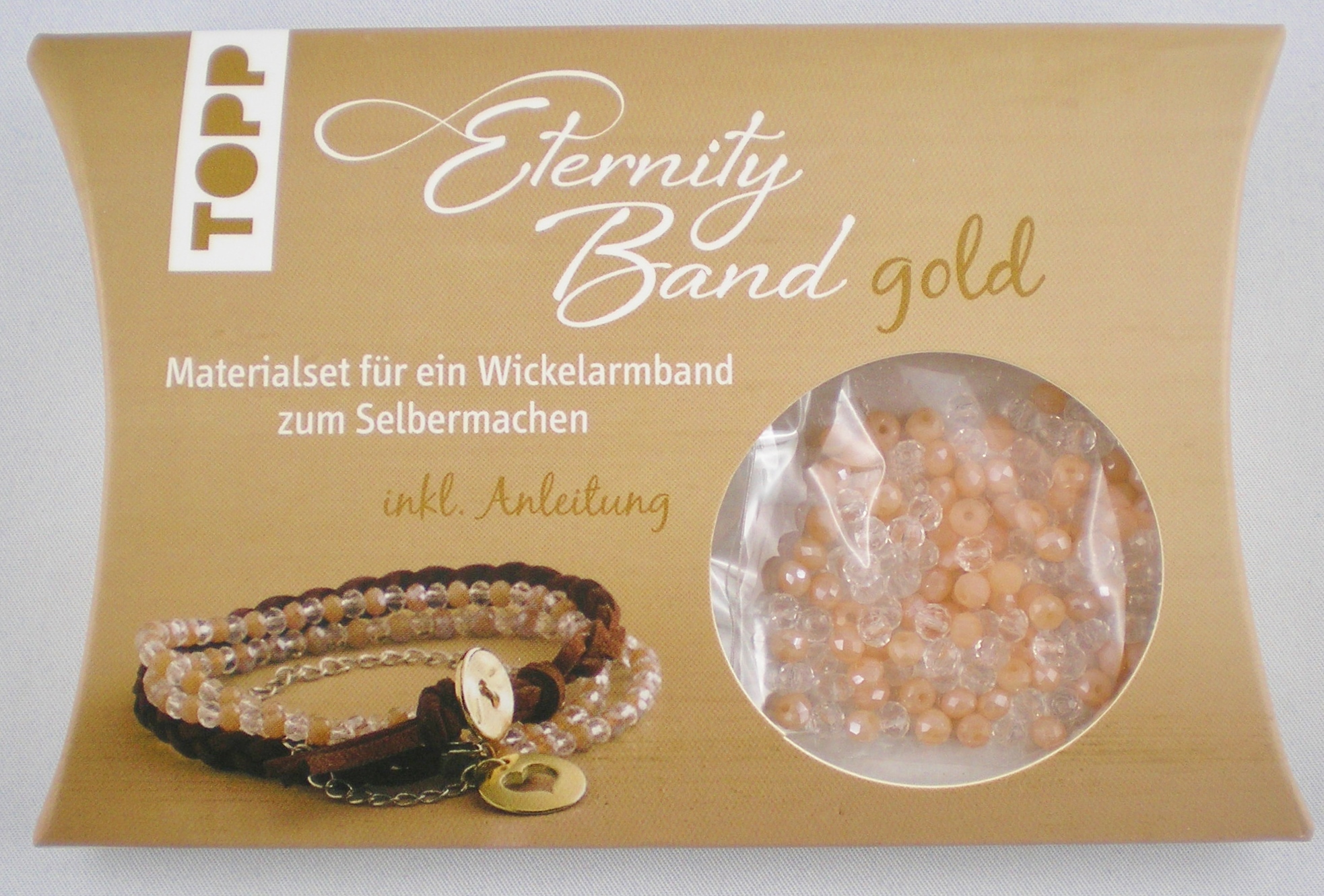 TOPP Eternity Band Gold - Materialset für ein Wickelarmband zum Selbermachen inkl. Anleitung