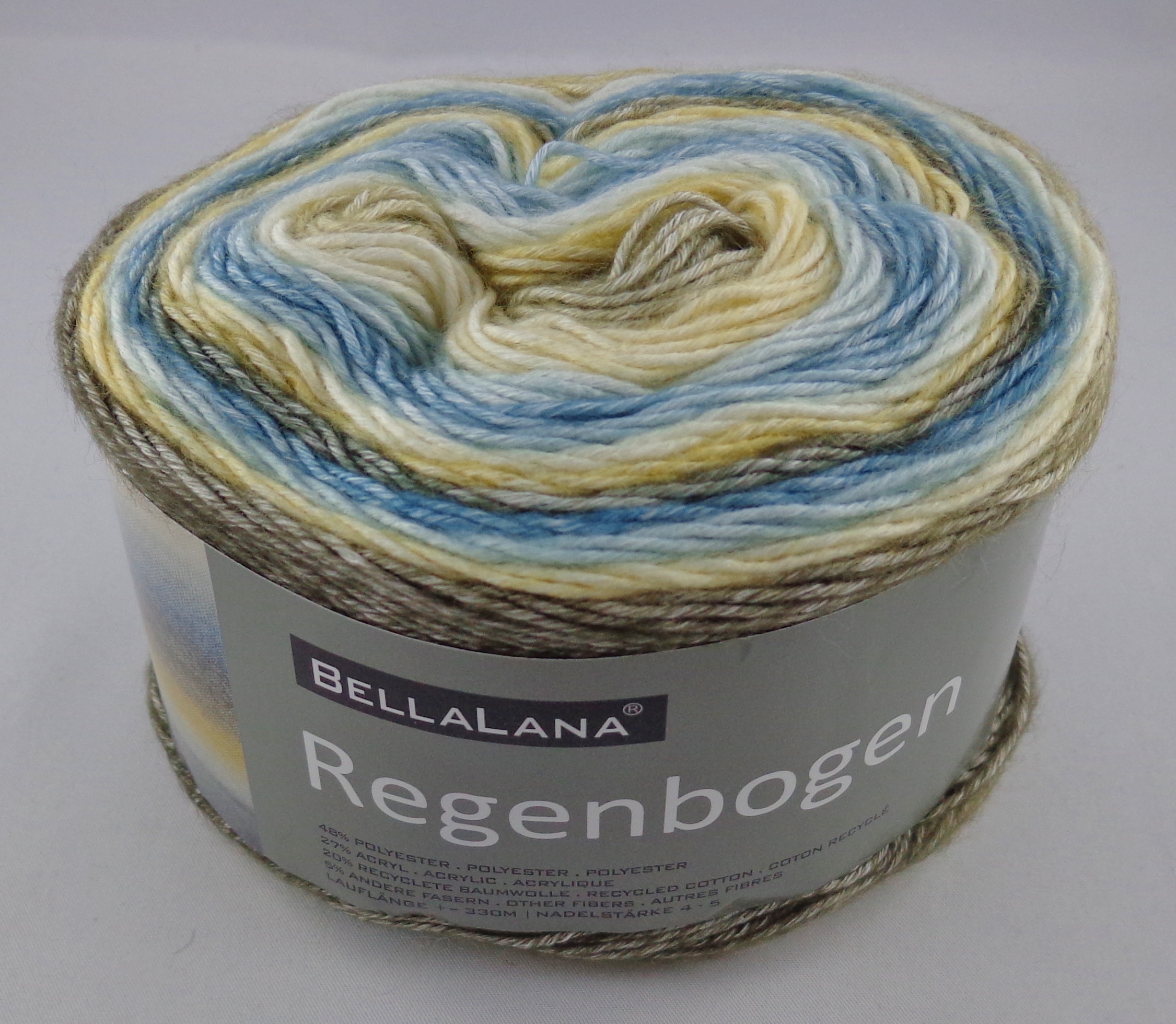 BellaLana Regenbogen, 150g Green Line Bobbelgarn