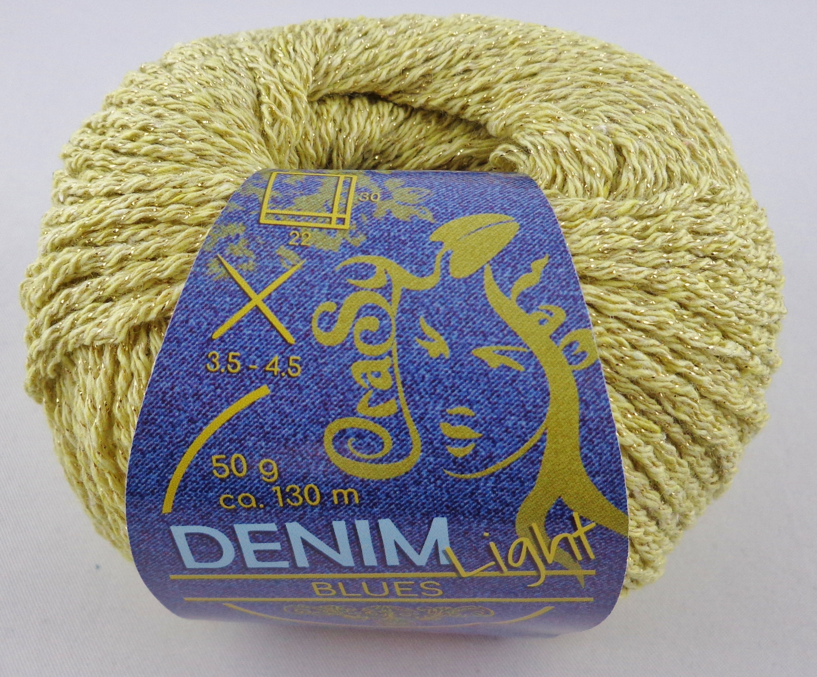 CraSy Denim Light, 50g Sommergarn mit Glitzer