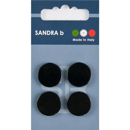 Sandra Metallknöpfe Steppstich Card 174 Ø 18mm 4 St. pro Karte schwarz