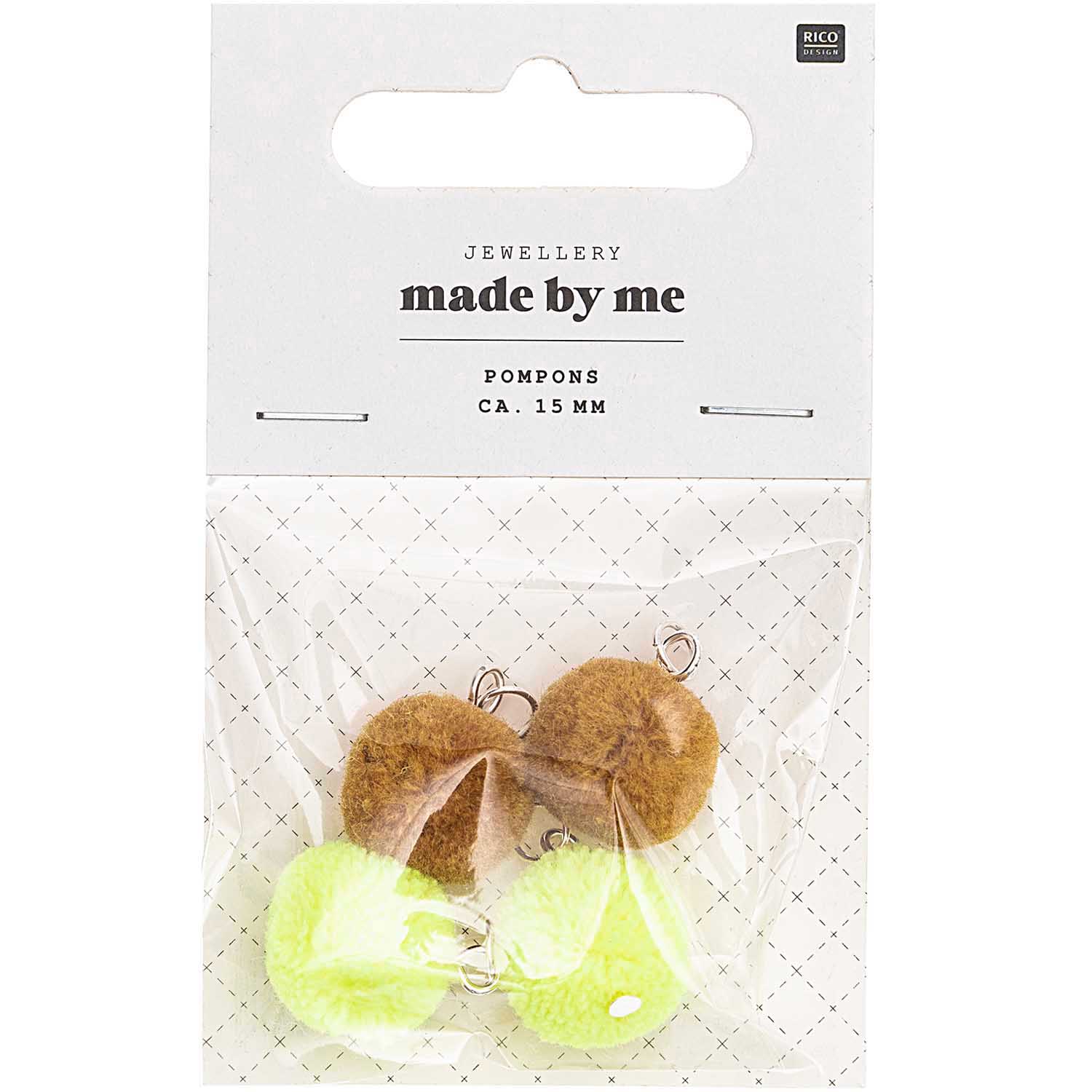 Rico Design Mini Pompons Senffarben Mix (No. 7094.69.05 )
