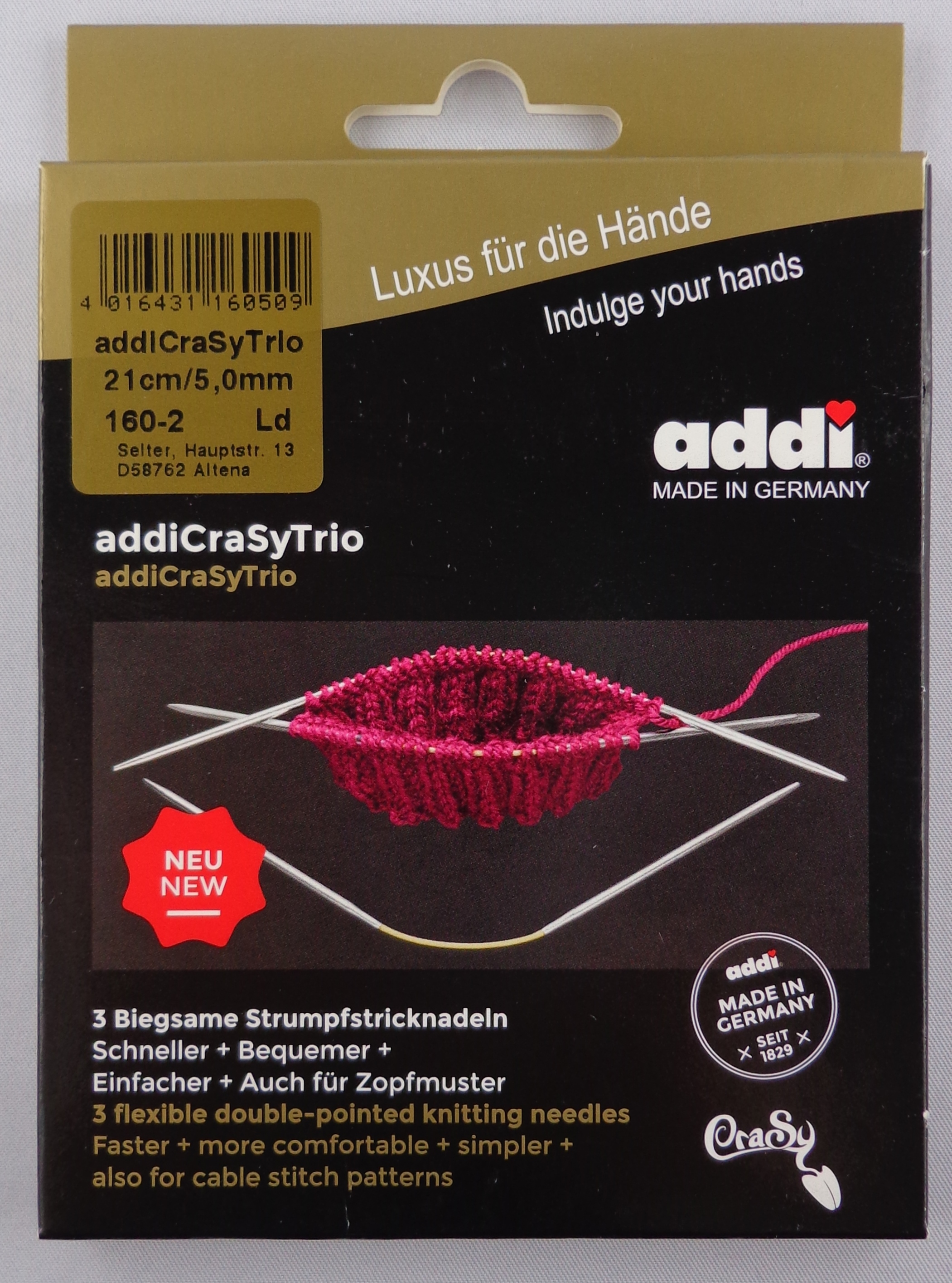 addi CraSy Trio Strumpfstricknadeln