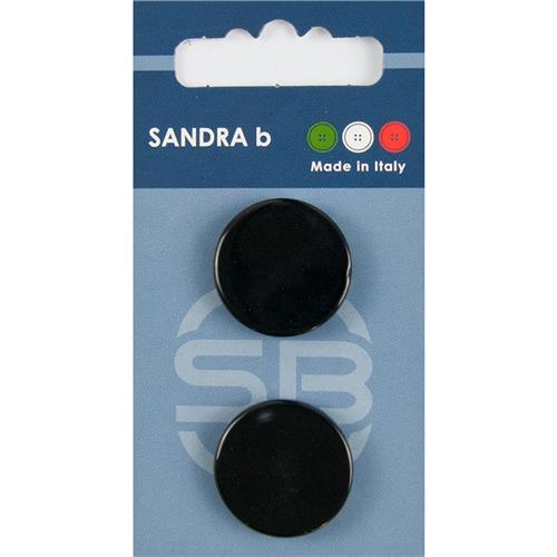 Sandra Metallknöpfe Steppstich Card 175 Ø 23mm 2 St. pro Karte schwarz