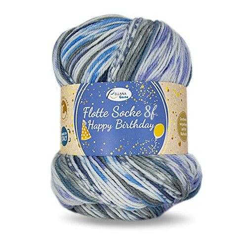 Flotte Socke Happy Birthday, 100g Sockenwolle 8-fach