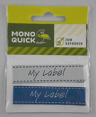 Mono Quick Label-Set zum Aufnähen / Annähen als Accessoire
