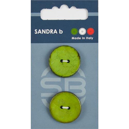 Sandra Kokosknöpfe Card 076 Ø 23mm 2 St. pro Karte maigrün