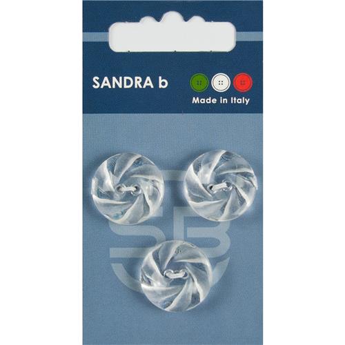 Sandra Modische Knöpfe Card 023 Ø 19mm 3 St. pro Karte weiß