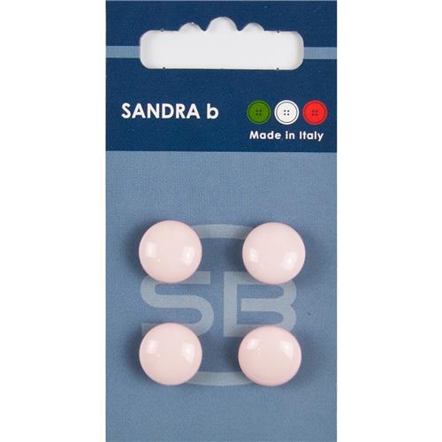 Sandra Einfarbige Knöpfe Steppstich Card 134 Ø 13mm 4 St. pro Karte hellrosa