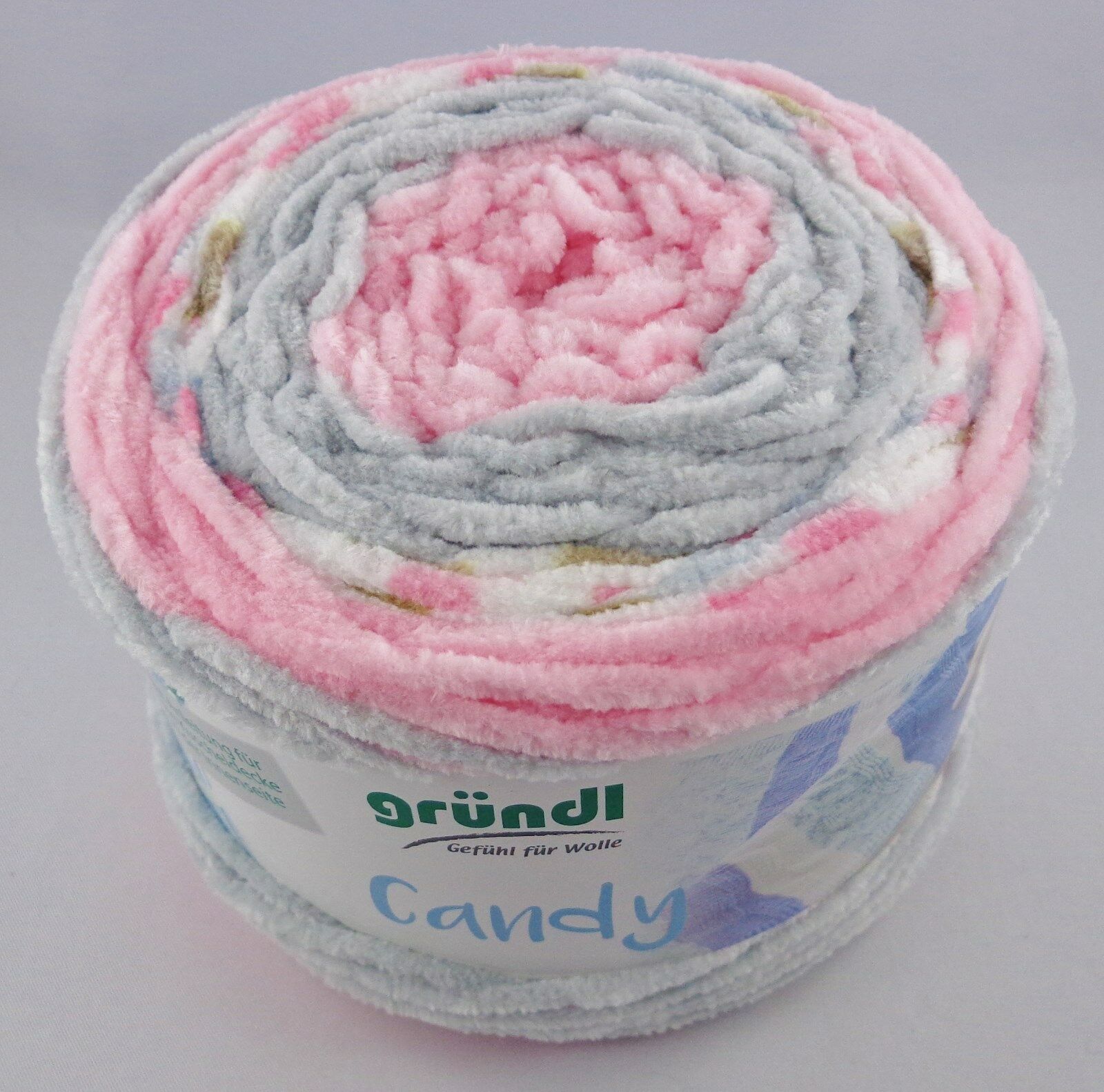 Gründl Candy, 100g Chenille-Bobbelwolle mit Farbverlauf