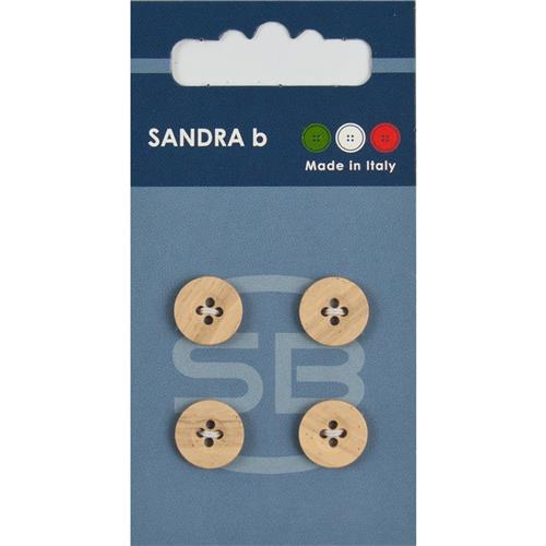 Sandra Holzknöpfe Card 235 Ø 11mm 4 St. pro Karte