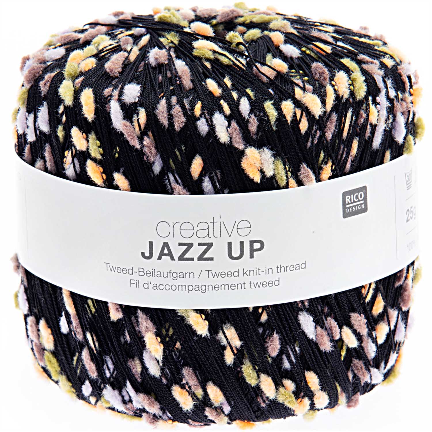 Rico Creative Jazz Up Tweed-Beilaufgarn, 25g Effekt-Beilaufgarn