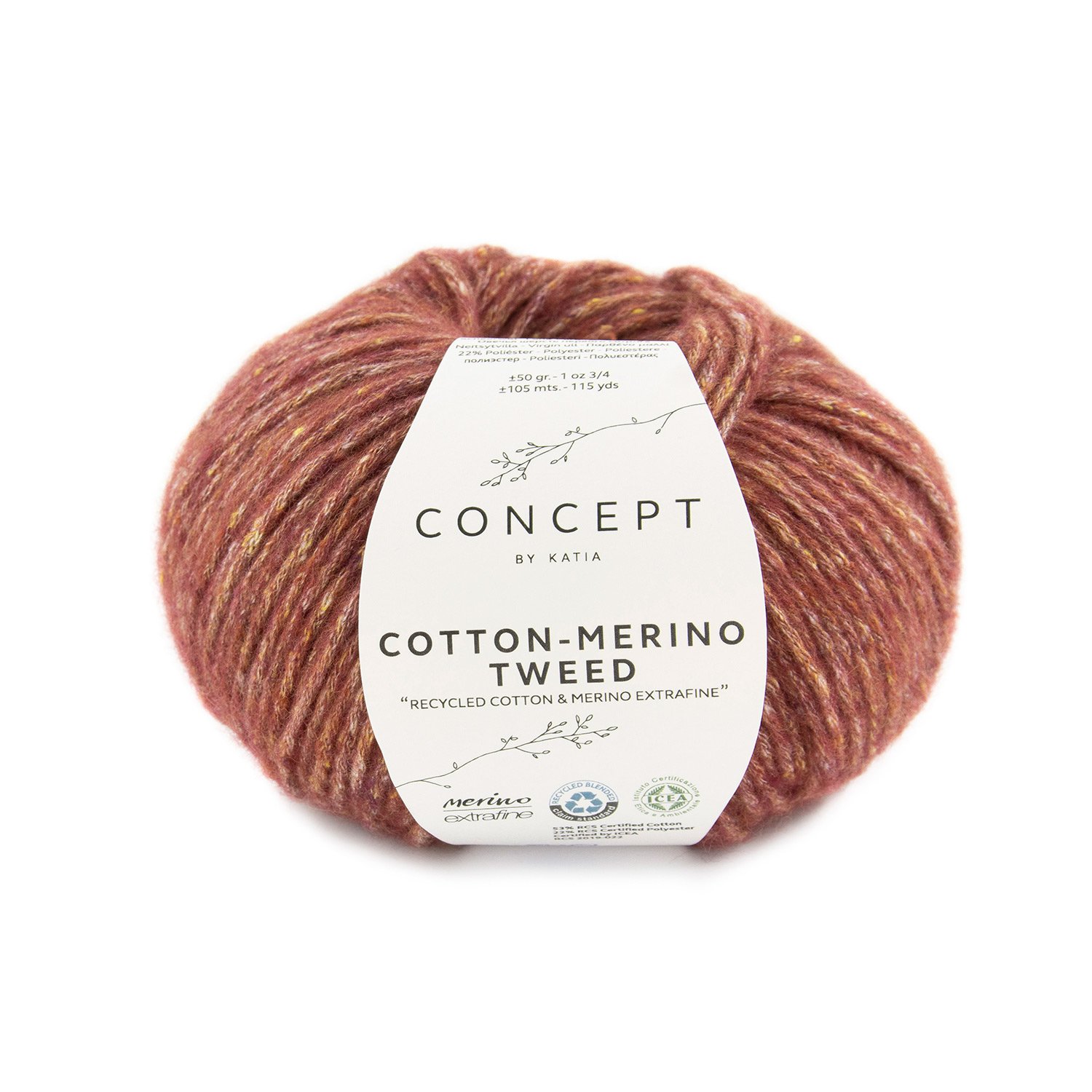 Katia Concept Cotton-Merino Tweed, 50g Tweedgarn