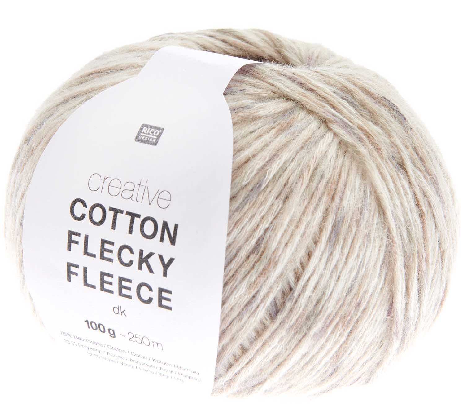100g Rico Creative Cotton Flecky Fleece dk, 100g Sommergarn