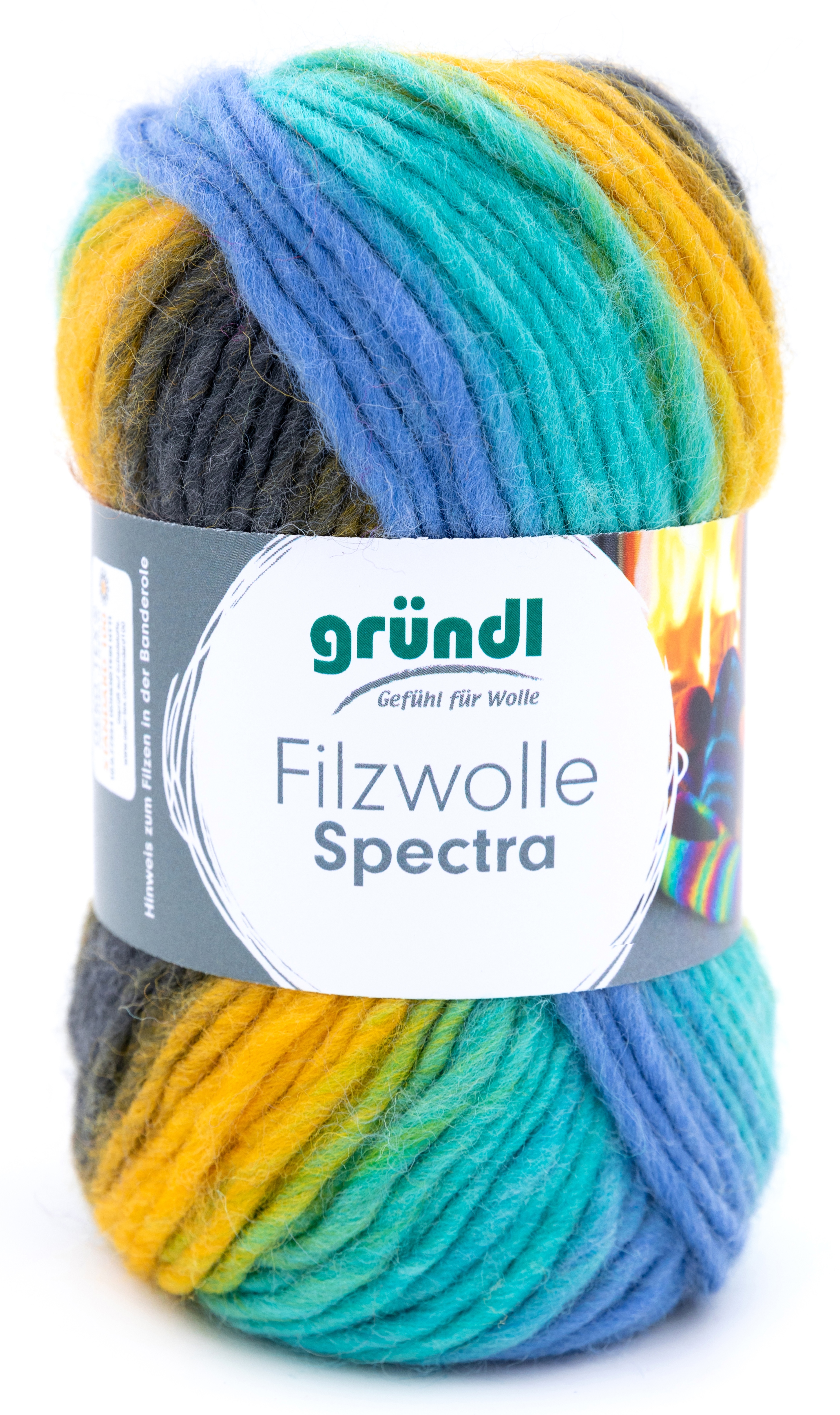 Gründl Filzwolle Spectra, 100g Filzwolle mit Farbverlauf