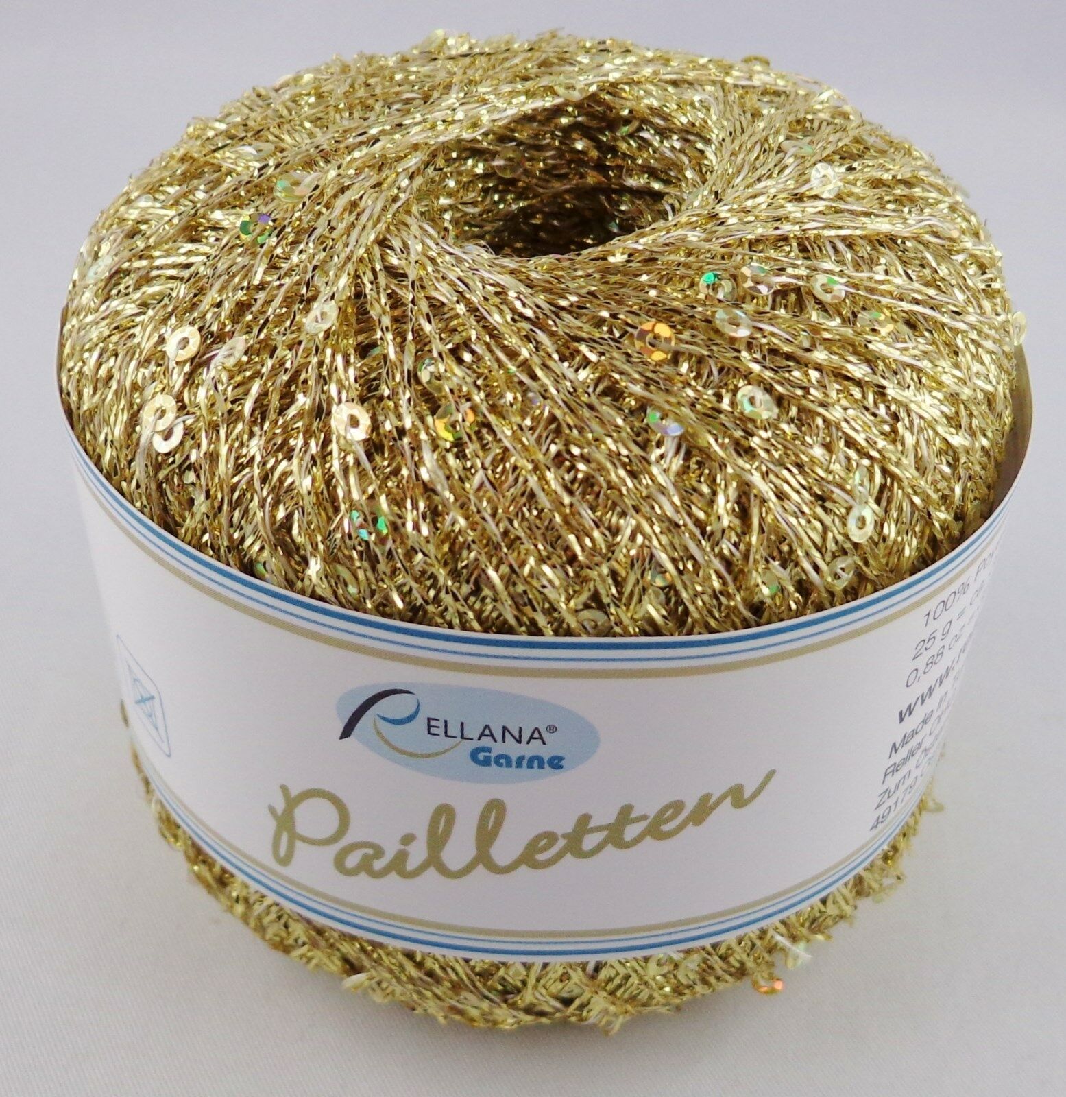 Rellana Pailletten, 25g Pailletten-Beilaufgarn zum Mitstricken Häkeln