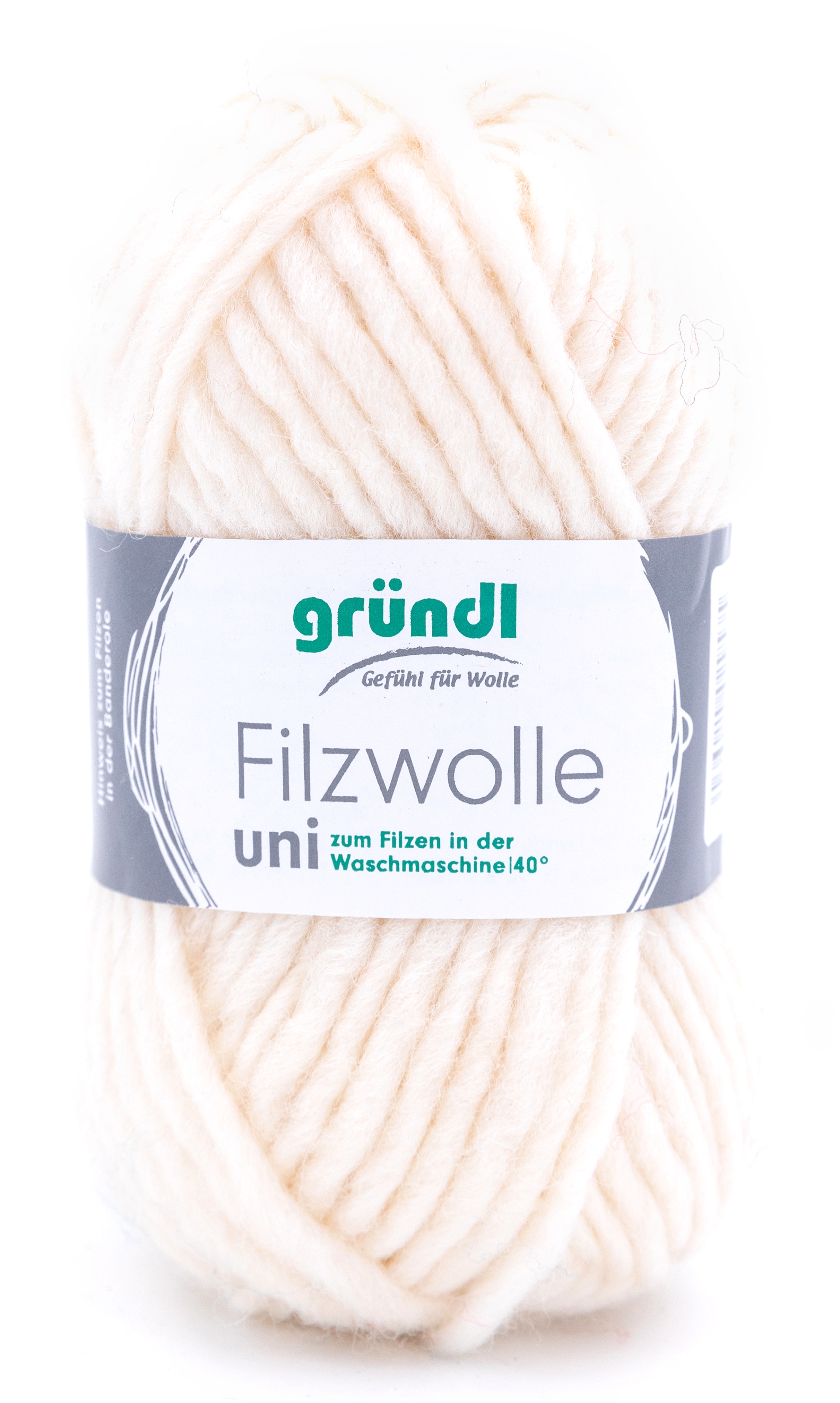 Gründl Filzwolle Uni, 50g Filzwolle