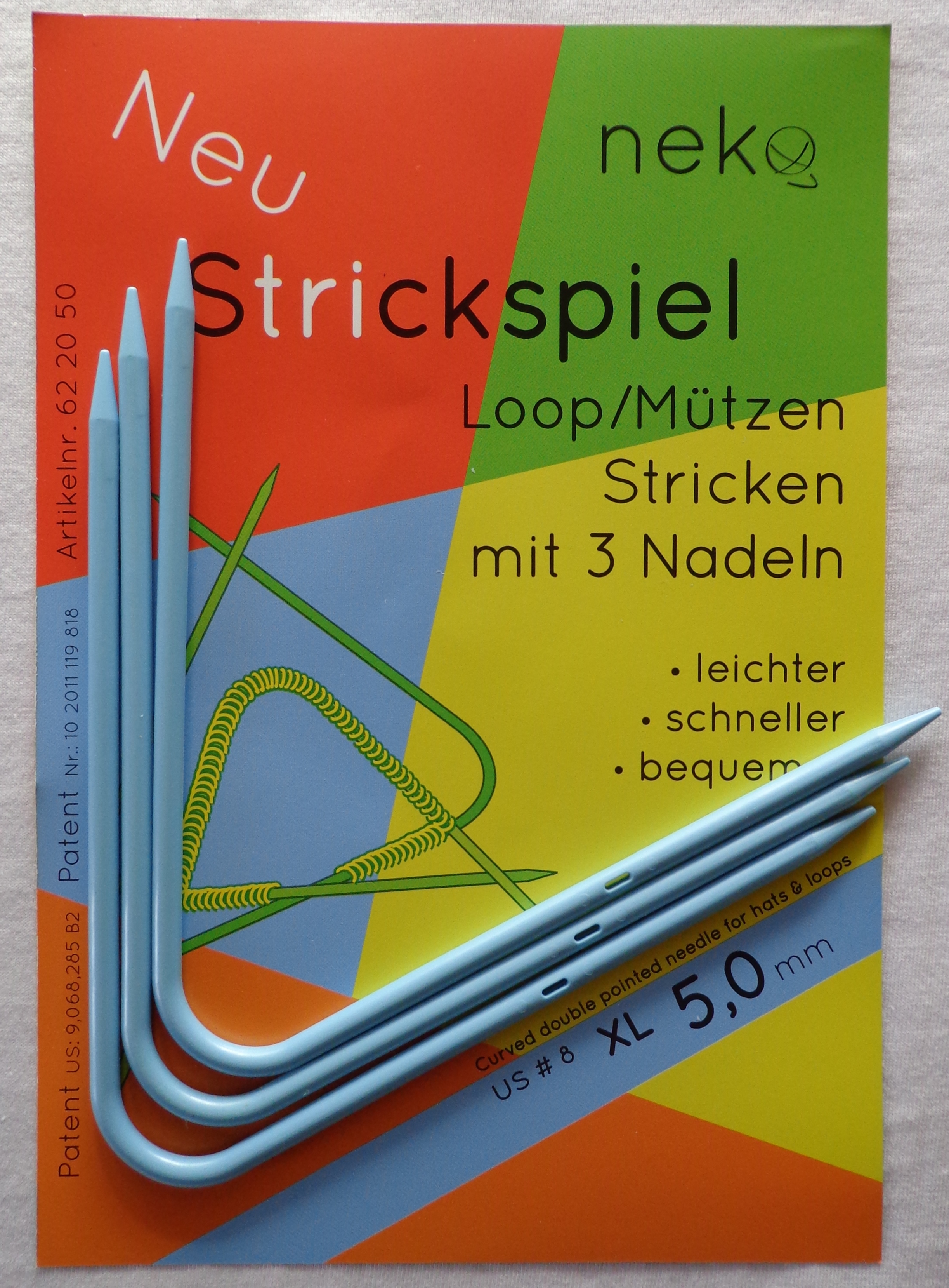 neko-Loop & Mützen stricken mit 3 Nadeln