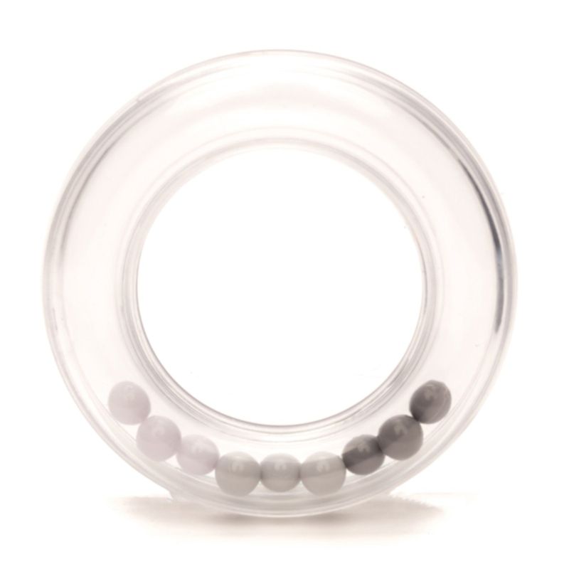 Durable Beißring / Greifring Rund (transparent) mit Rasselperlen (020)